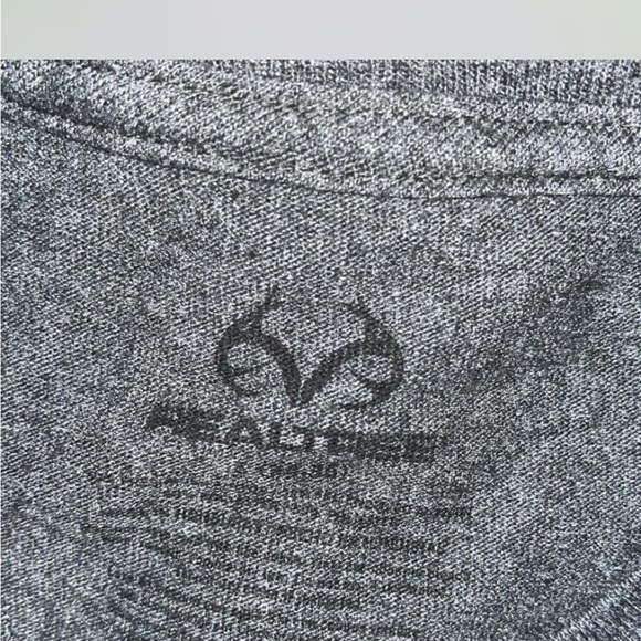 Realtree Gray Long Sleeve Tee with Camouflage Branding - Picture 2 of 2